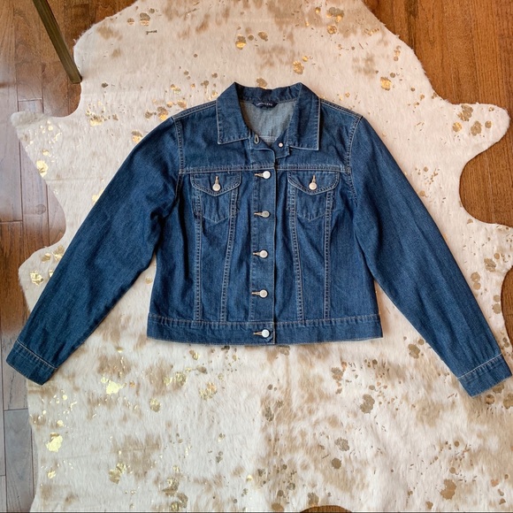 Lands End Button Down Denim Jacket - EUC - Picture 4 of 7